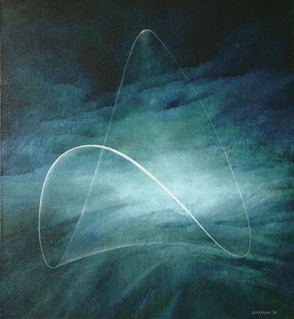 15. Linka a prostor /Line and Space / 1999/olej na plátně / 55 x 60 cm